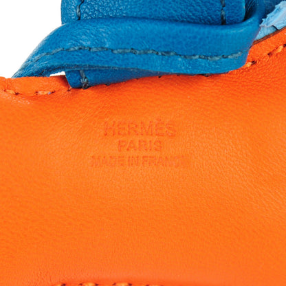 Hermes Milo Lambskin Grigri Rodeo Horse Bag Charm PM Feu Celeste Bleu Izmir 4 of 5