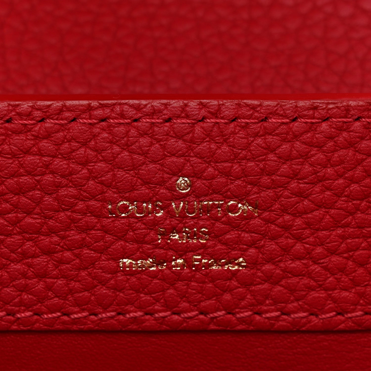 Louis Vuitton Taurillon Mini Capucines Scarlet 7 of 9