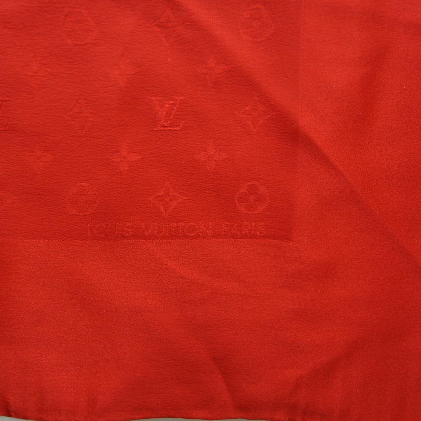 Silk Monogram Monaco Square Scarf Red