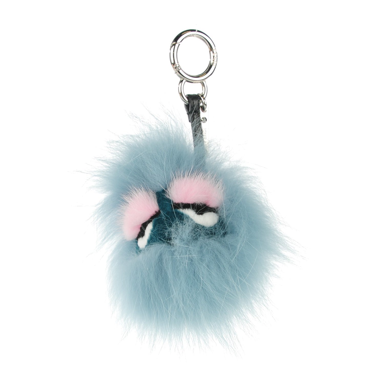 Fox Mink Rabbit Fur Vitello Flamingo Mini Monster Bag Bug Charm Lagoon Black Multicolor