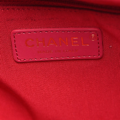 Chanel Shiny Aged Calfskin CC Chain Drawstring Bag Black 6 of 10