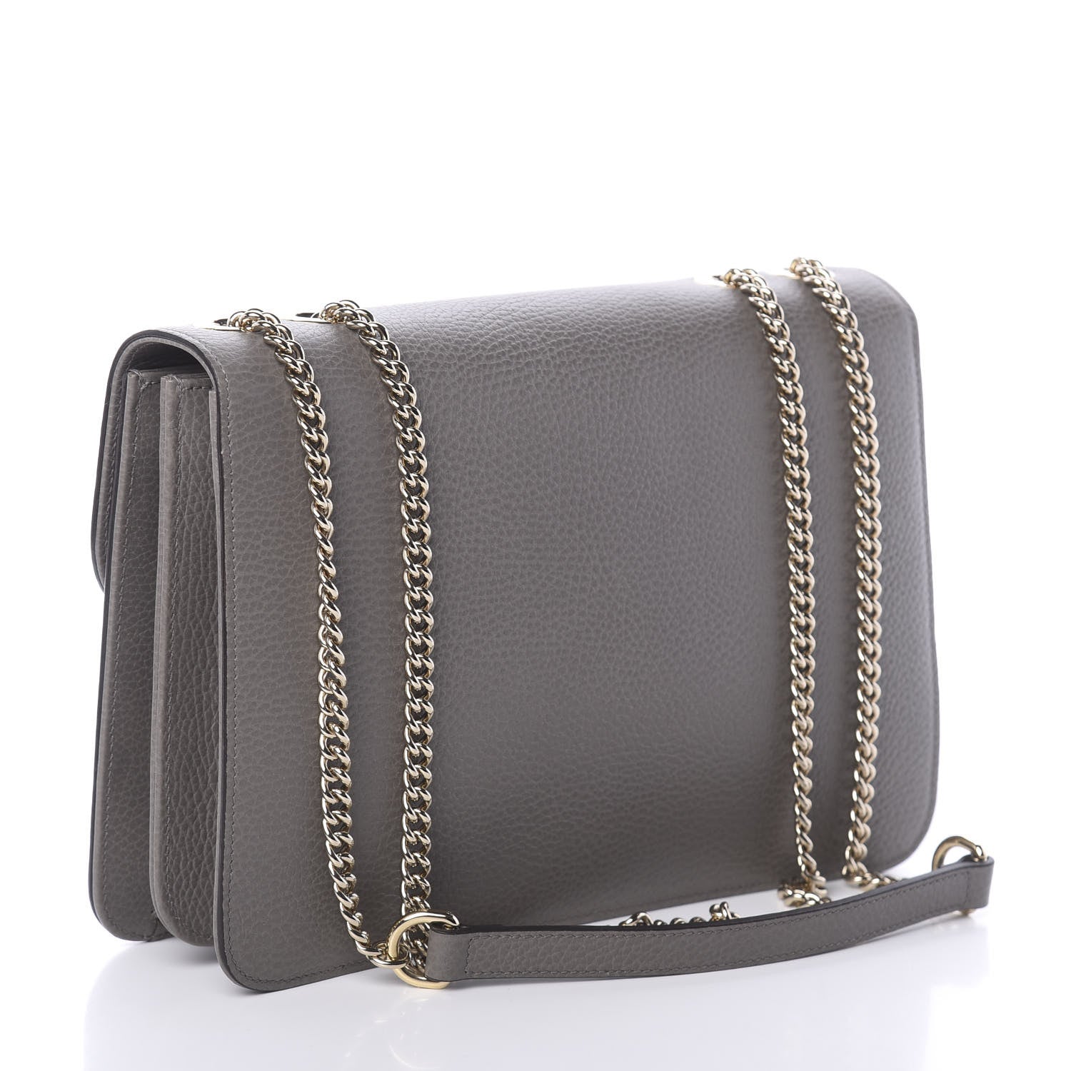 Gucci Dollar Calfskin Interlocking G Shoulder Bag Loess 2 of 7