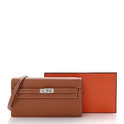Hermes Evercolor Kelly Wallet To Go Gold 11 of 11