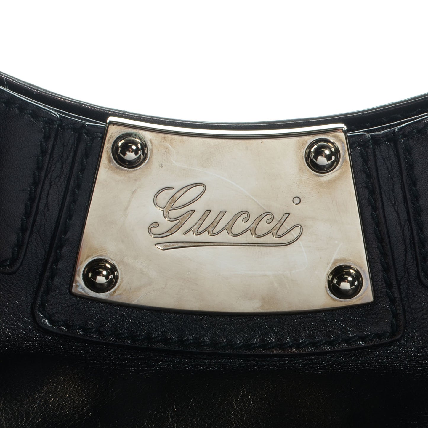 Leather Medium Race Bamboo Tassel Tote Black