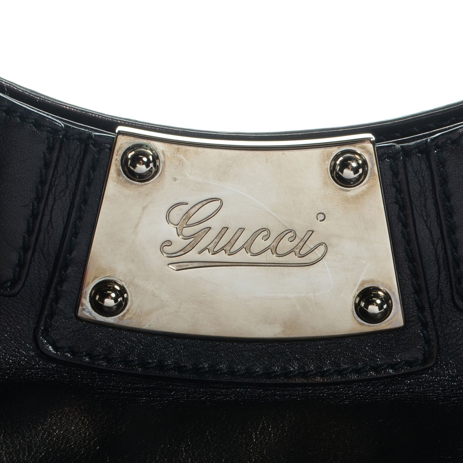 Gucci Leather Medium Race Bamboo Tassel Tote Black 8 of 8