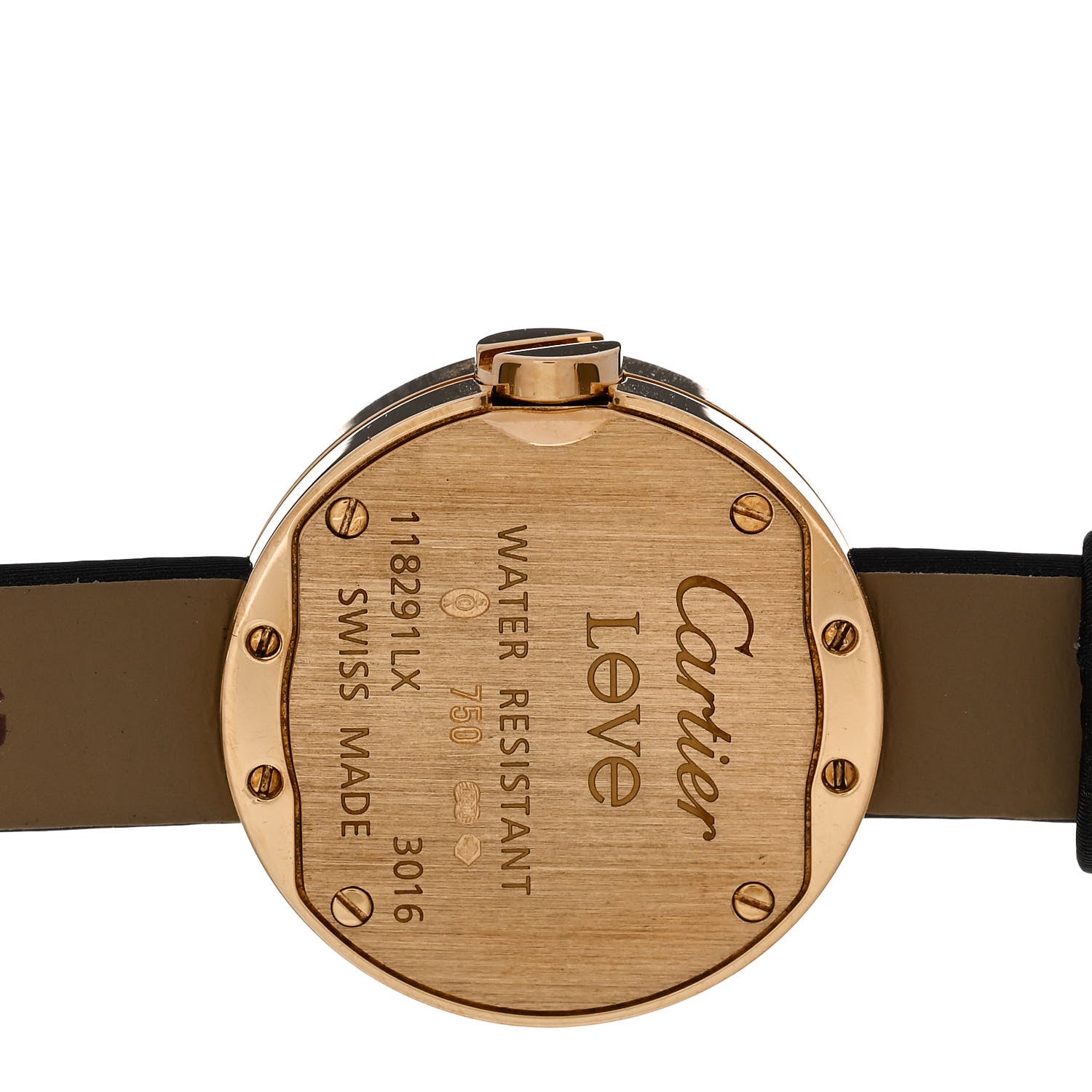 Cartier 18K Yellow Gold Satin Diamond 23mm Love Quartz Watch 4 of 5