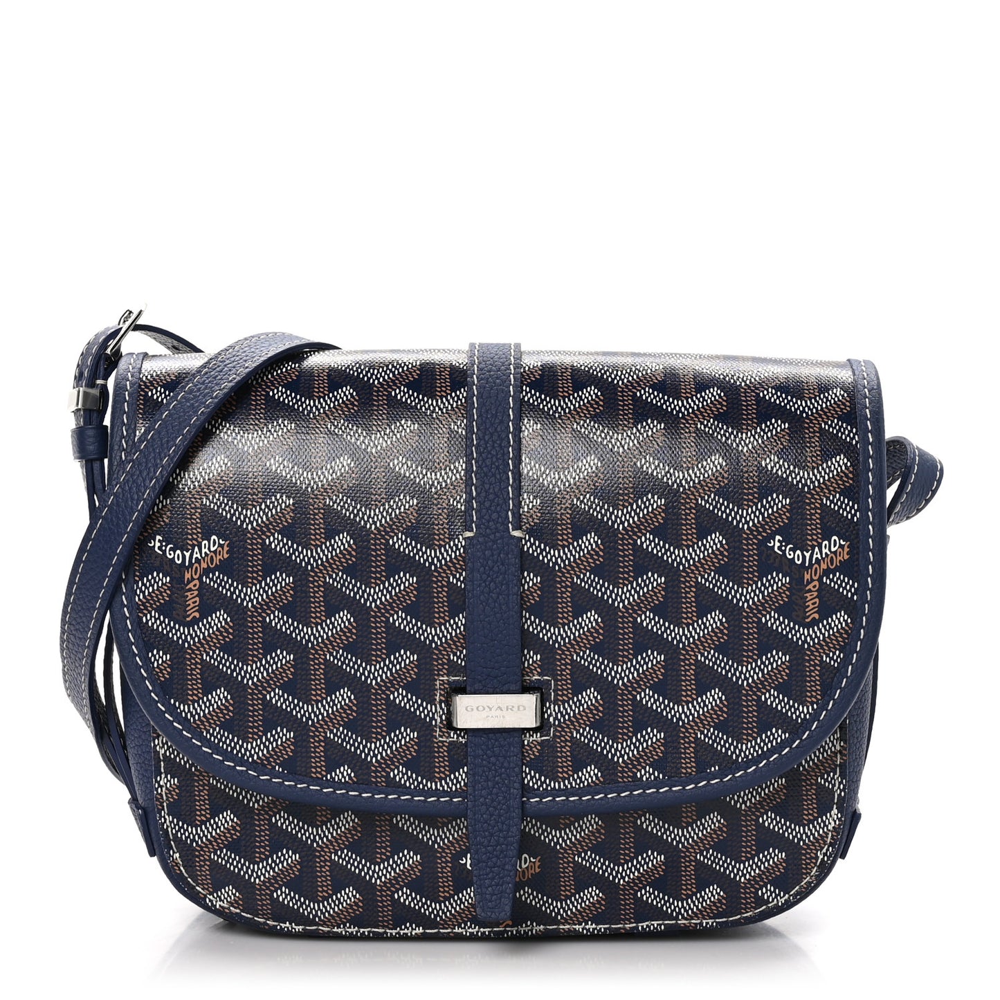 Goyardine Belvedere II PM Messenger Bag Navy