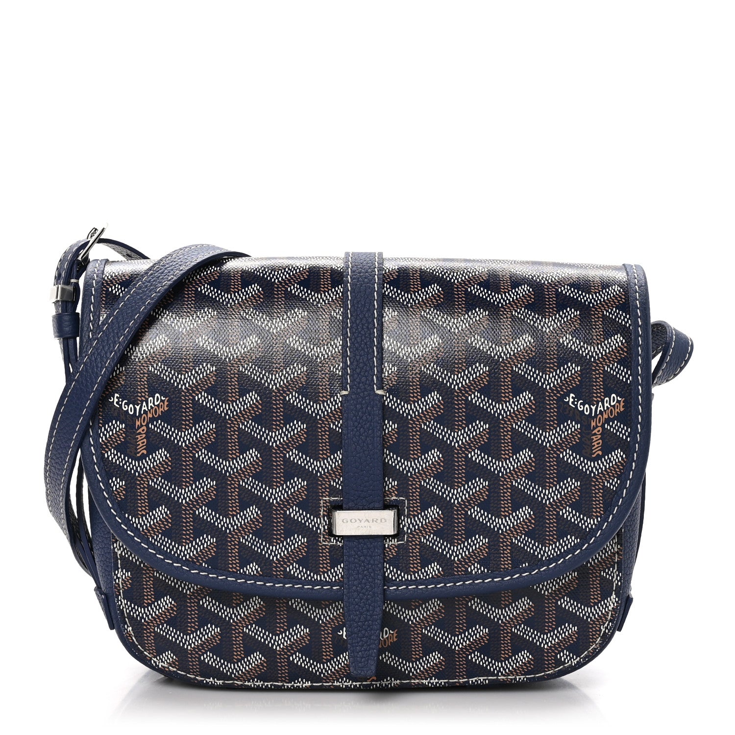 Goyard Goyardine Belvedere II PM Messenger Bag Navy 1 of 9