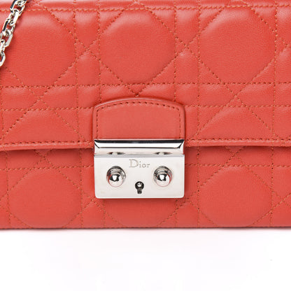 Christian Dior Lambskin Cannage Miss Dior Chain Wallet Red 10 of 10