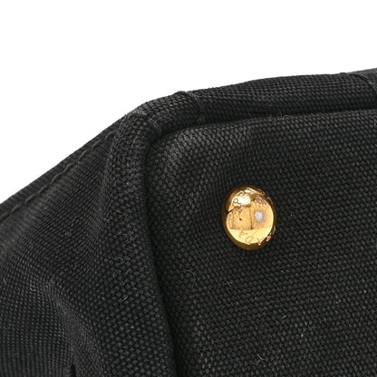 Prada Canapa Small Logo Tote Black Talco 12 of 15