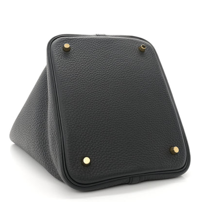 Hermes Taurillon Clemence Picotin Lock 22 MM Black 4 of 11