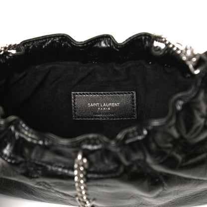 Saint Laurent Calfskin Pac Ruched Hobo Black 6 of 11