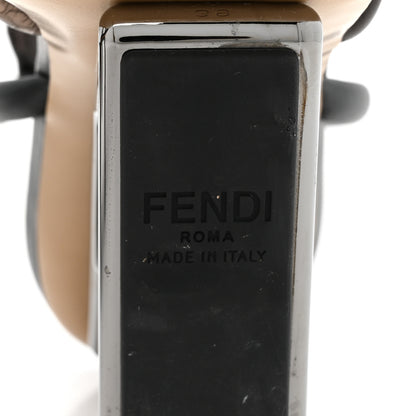 Fendi Nappa Metallic Ayers Fendi First 95mm Strappy Sandals 39 Black Chocolate Stagno 7 of 8