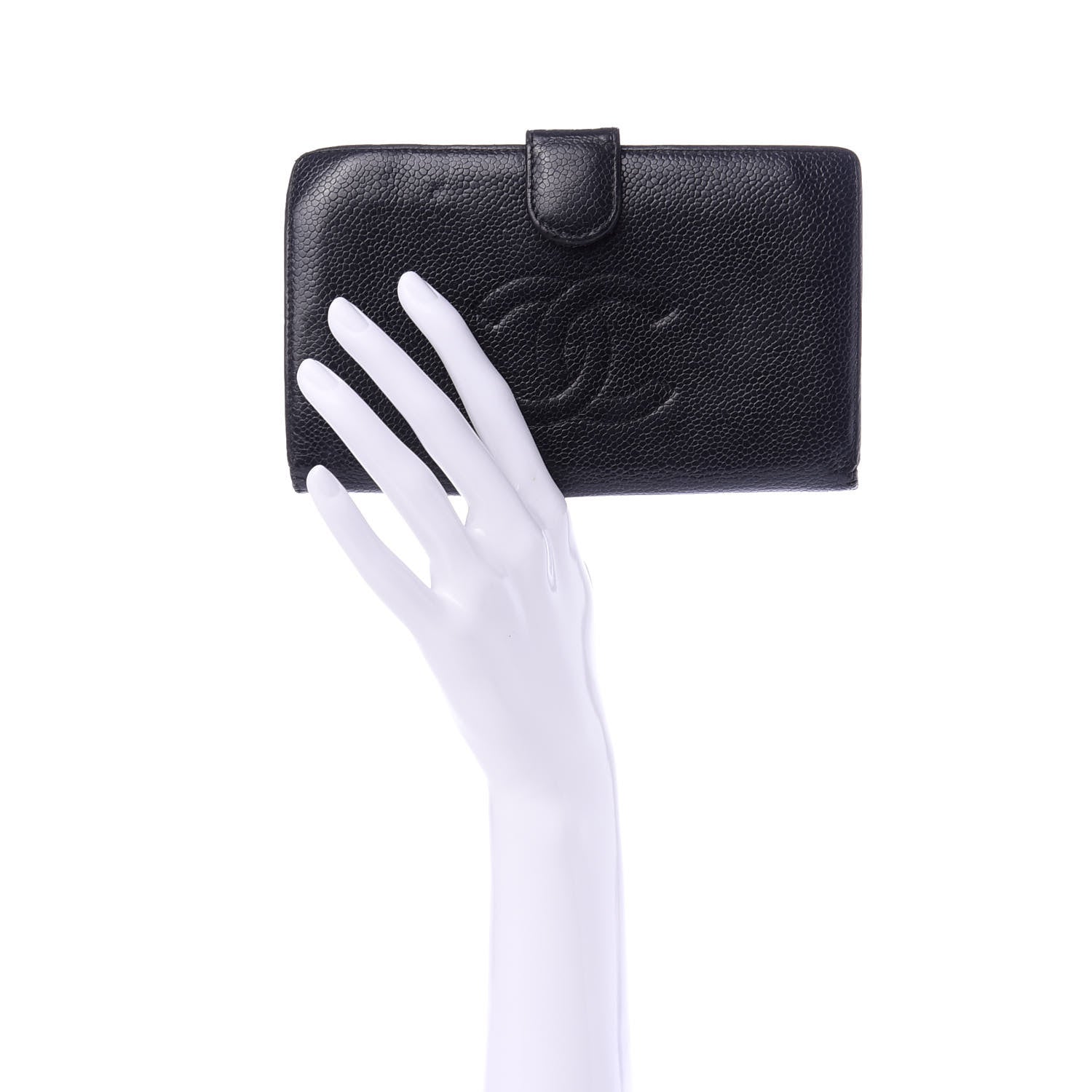 Chanel Caviar Timeless CC French Wallet Black 2 of 9