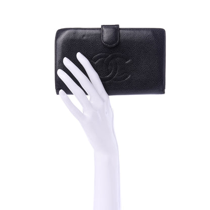 Chanel Caviar Timeless CC French Wallet Black 2 of 9