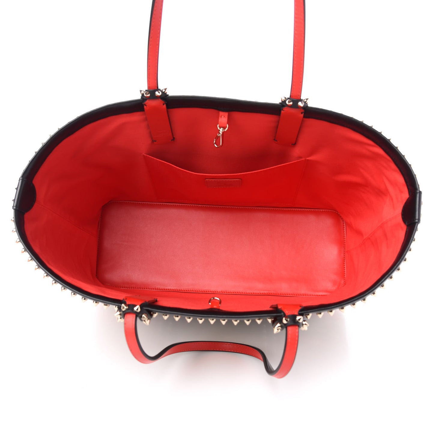 Calfskin Metallic Straw Spikes East West Cabata Tote Multicolor