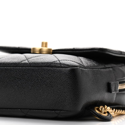Chanel Shiny Caviar Quilted Chain Melody Backpack Black 10 of 11