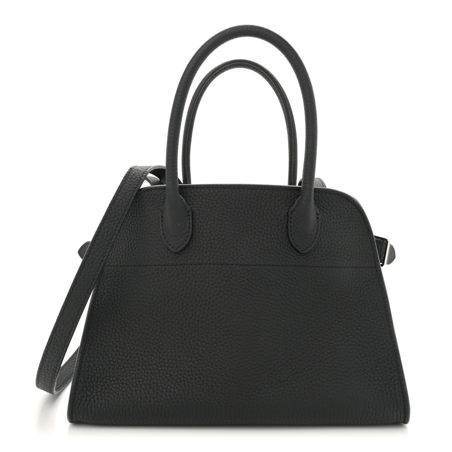 The Row Grained Calfskin Soft Margaux 10 Bag Black 1 of 9