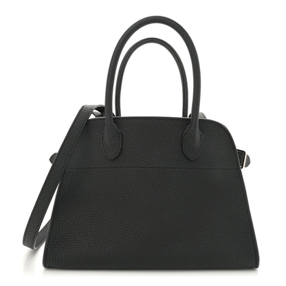 The Row Grained Calfskin Soft Margaux 10 Bag Black 1 of 9