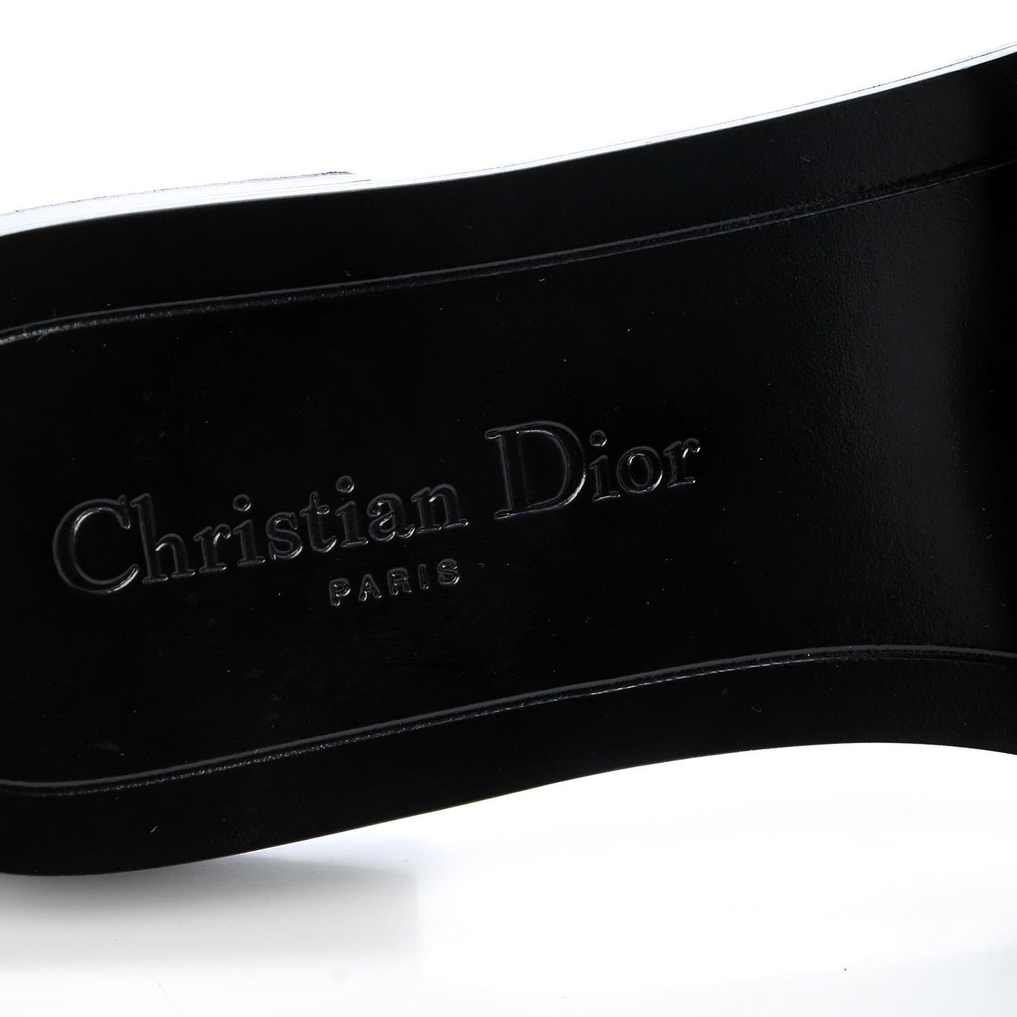 Calfskin Dio(r)evolution 10mm Slide Sandals 38 Black
