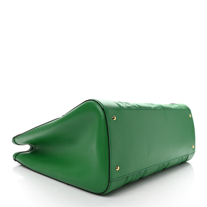 Gucci Calfskin GG Matelasse Tote Bag Bright Green 3 of 7