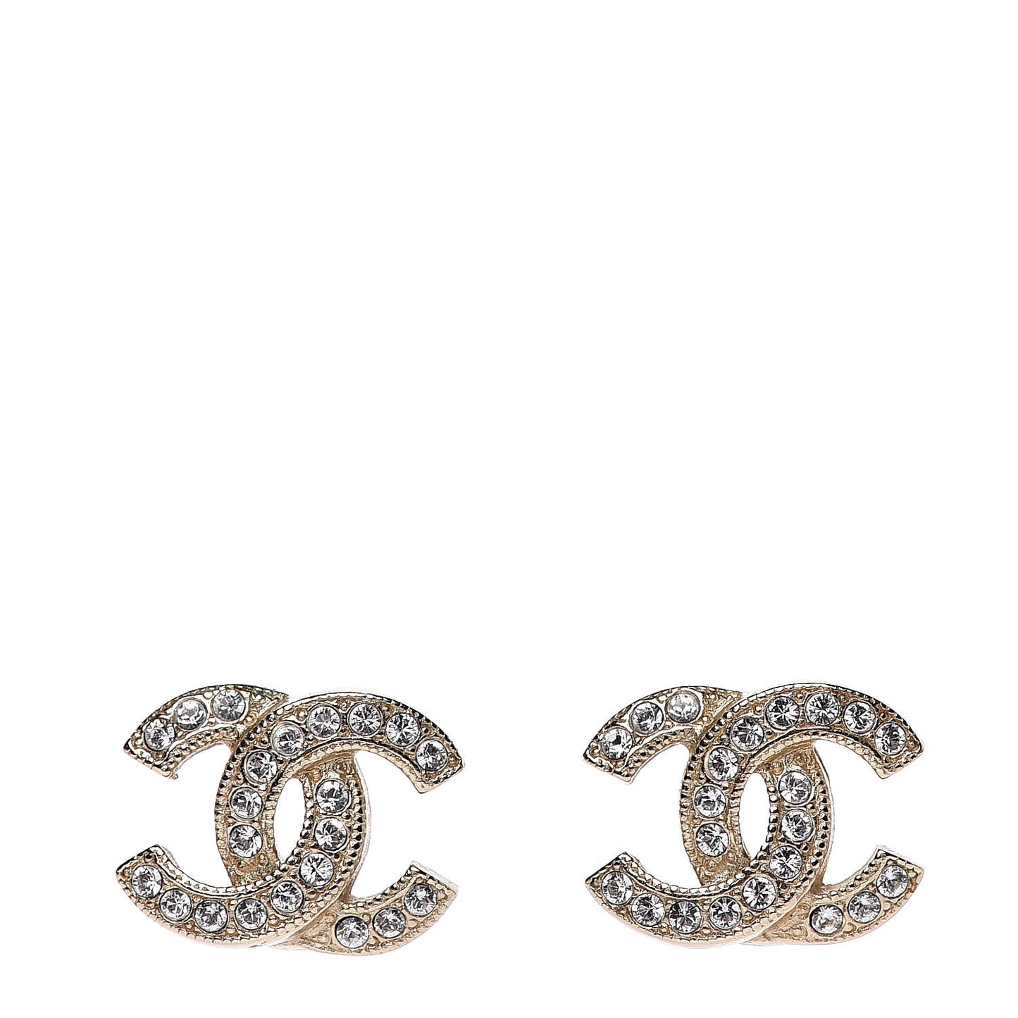 Crystal CC Earrings Gold