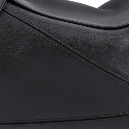 Loewe Nappa Lambskin Small Featherlight Puzzle Bag Black 8 of 10