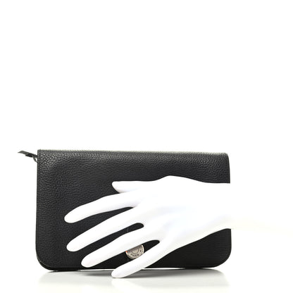 Hermes Togo Dogon Duo Wallet Black 2 of 11