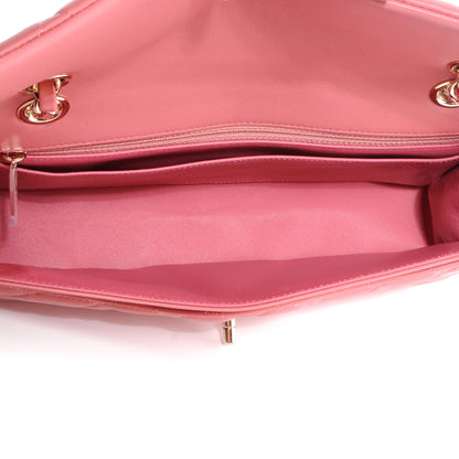 Chanel Lambskin Quilted Valentine Charms Medium Single Flap Pink 6 of 10