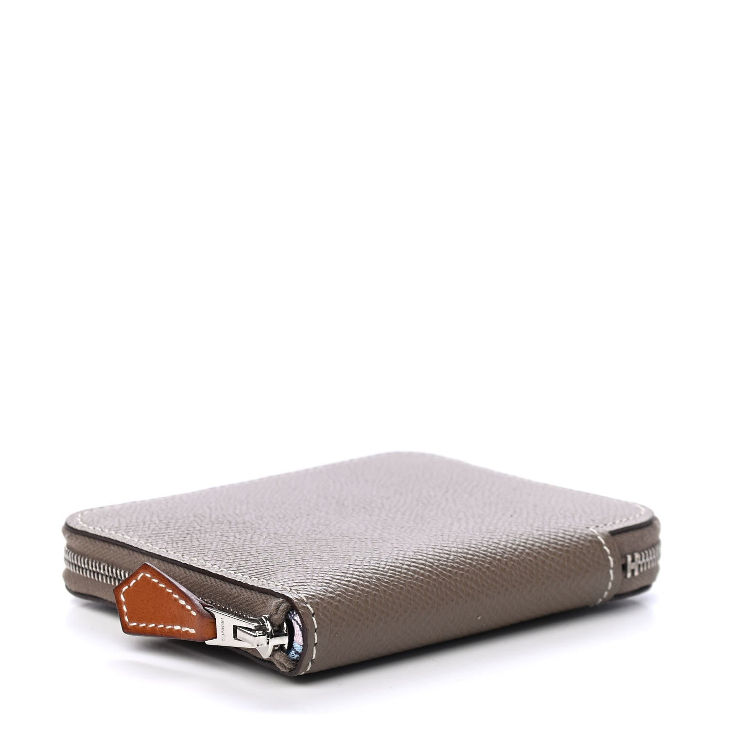 Hermes Epsom Silk'in Compact Wallet Etoupe 3 of 4