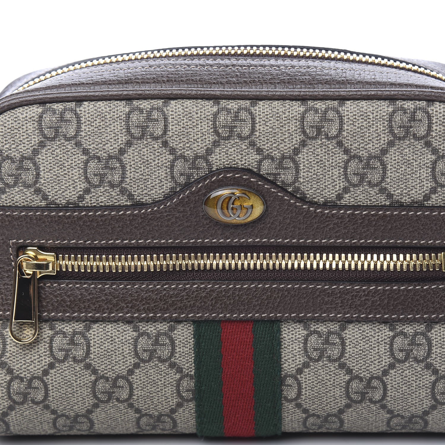 Gucci GG Supreme Monogram Web Small Ophidia Belt Bag 85 34 Dark Brown 10 of 11