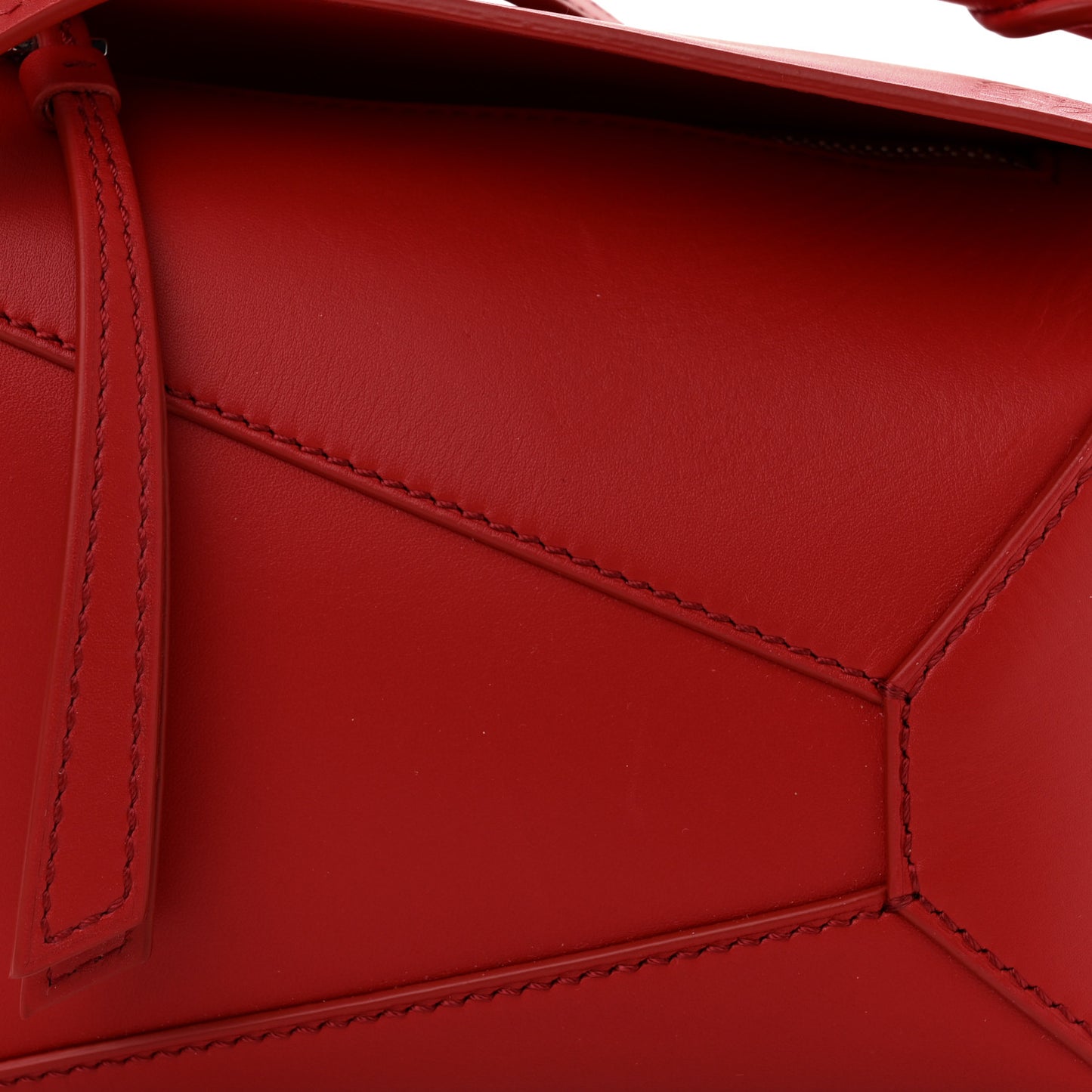 Calfskin Mini Puzzle Edge Bag Pomodoro