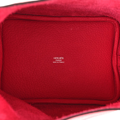 Hermes Taurillon Clemence Monochrome Picotin Lock 18 PM Rose Mexico Rose Mexico 5 of 13