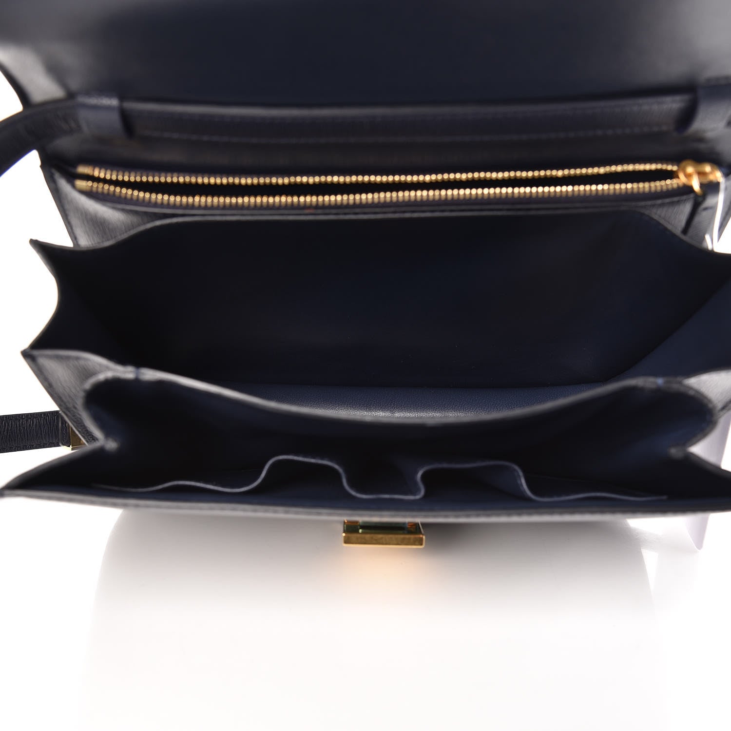 Celine Liege Calfskin Medium Classic Box Flap Bag Dark Blue 5 of 7