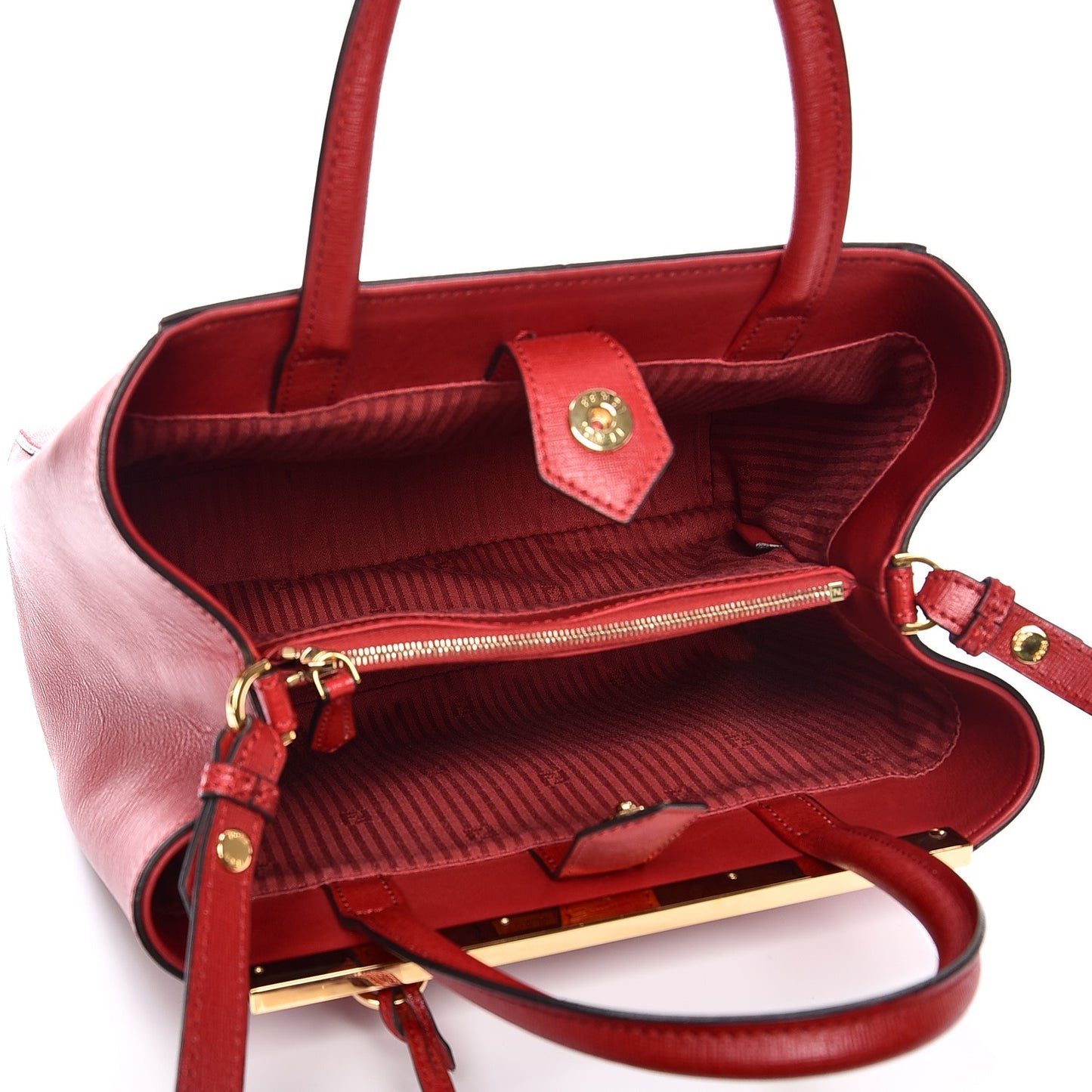 Vitello Elite Flamingo Petite 2Jours Tote Mattone