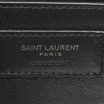 Saint Laurent Grain De Poudre Zebra Print Small Monogram Kate Satchel Fuxia Black 6 of 13