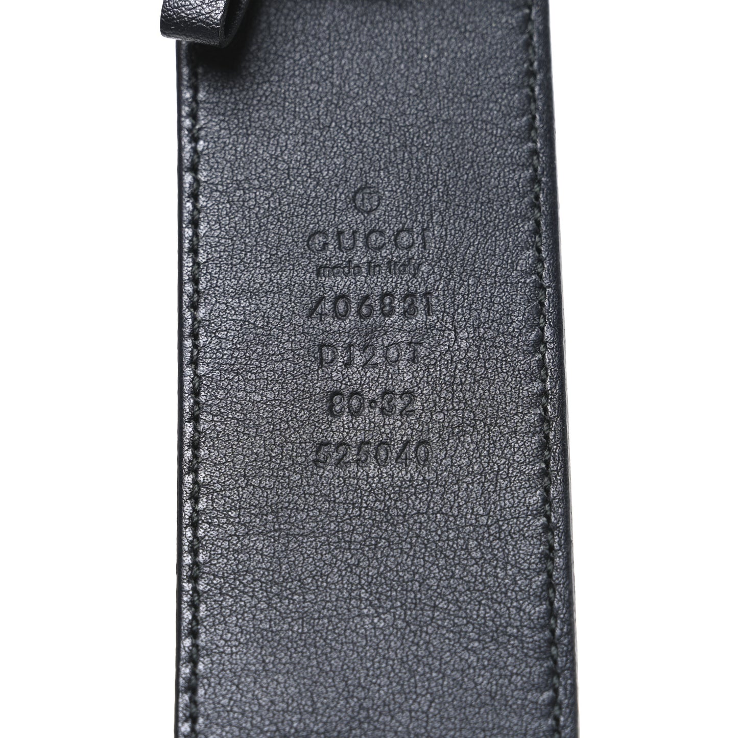 Textured Calfskin Double G 40mm Belt 80 32 Black