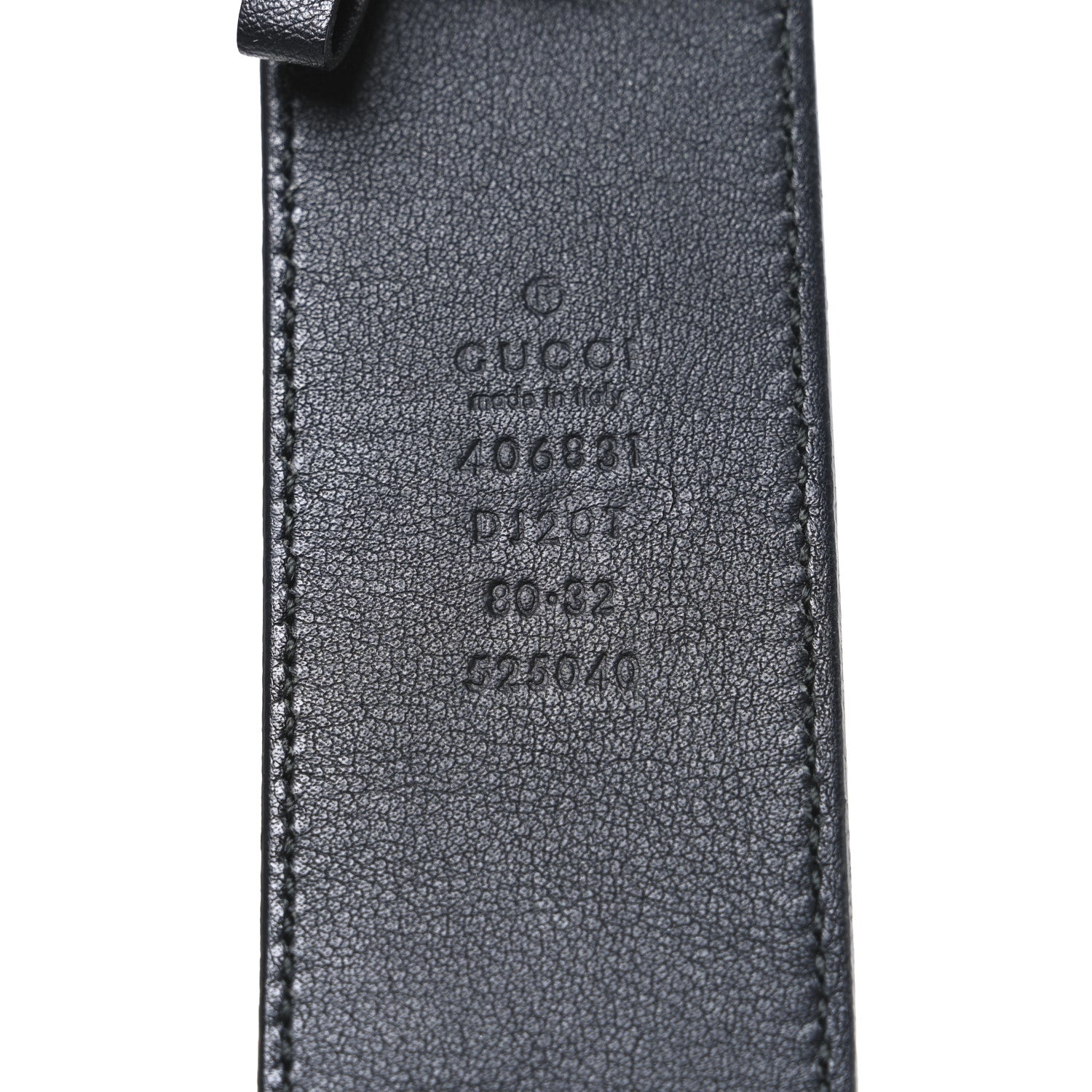 Gucci Textured Calfskin Double G 40mm Belt 80 32 Black 5 of 5