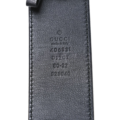 Gucci Textured Calfskin Double G 40mm Belt 80 32 Black 5 of 5