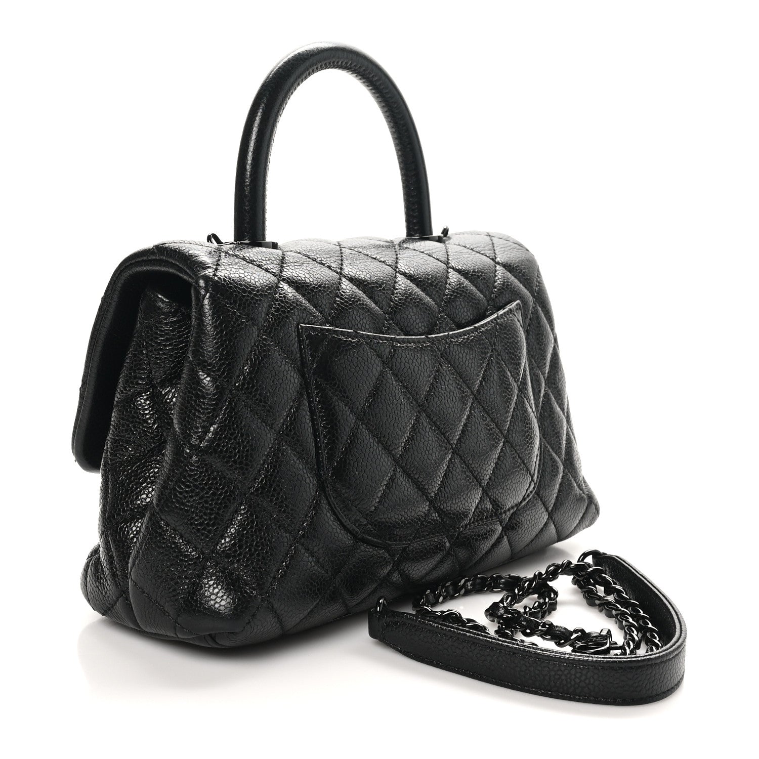 Chanel Caviar Quilted Mini Coco Handle Flap So Black 3 of 12
