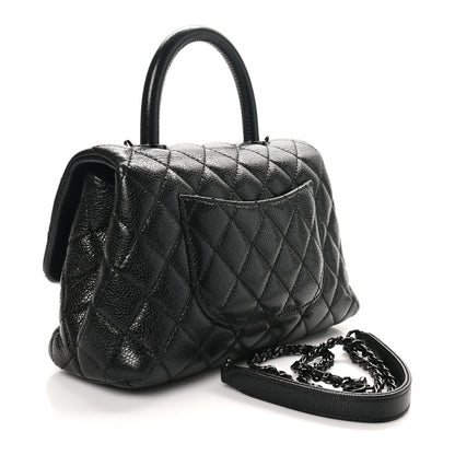 Chanel Caviar Quilted Mini Coco Handle Flap So Black 3 of 12