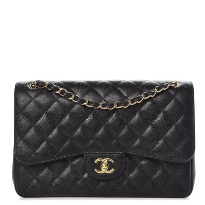 Chanel Caviar Quilted Jumbo Double Flap Black 1 of 8