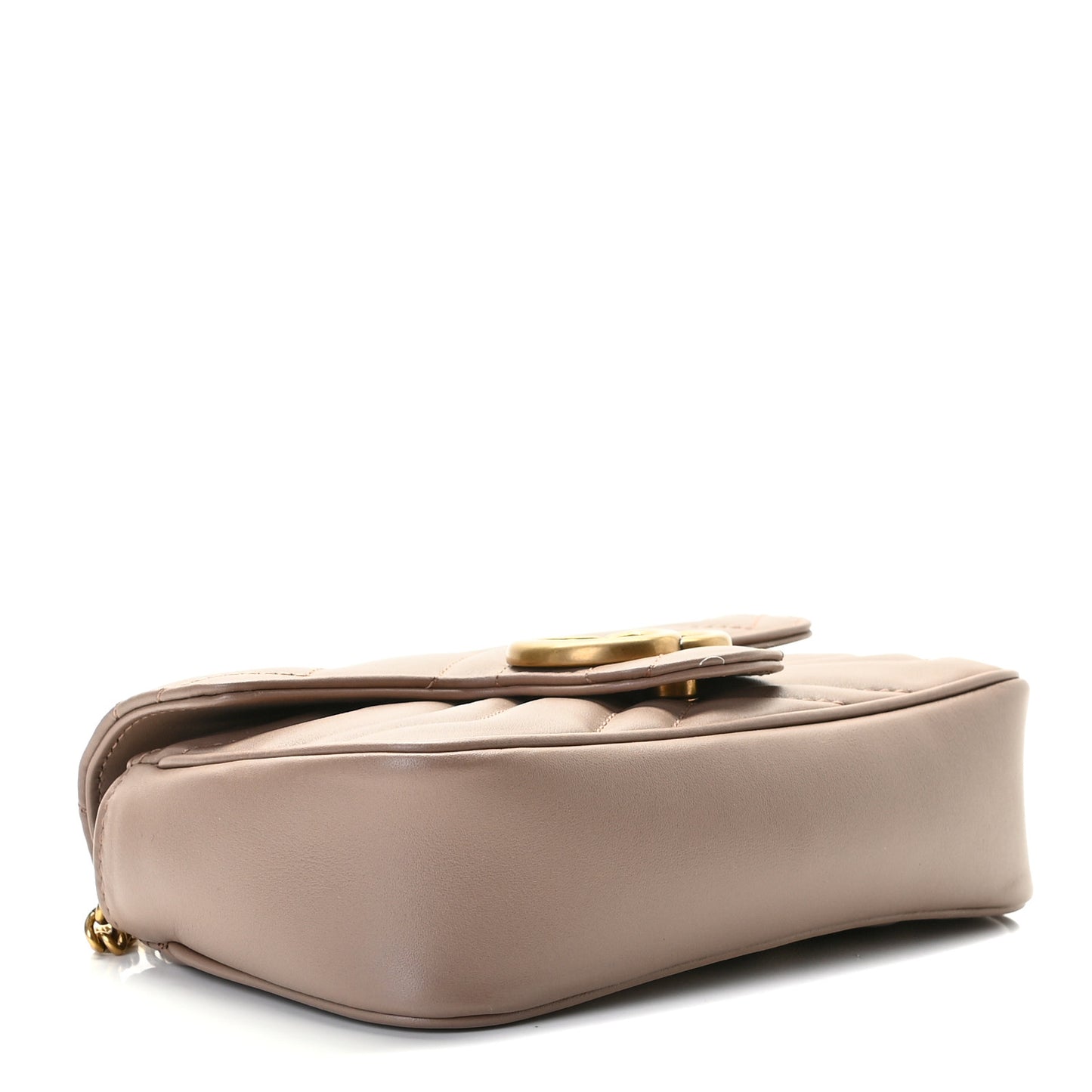 Calfskin Matelasse Super Mini GG Marmont Shoulder Bag Porcelain Rose