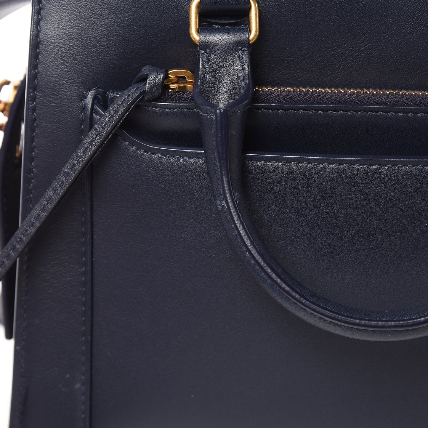 Smooth Calfskin Small East Side Tote Midnight Blue