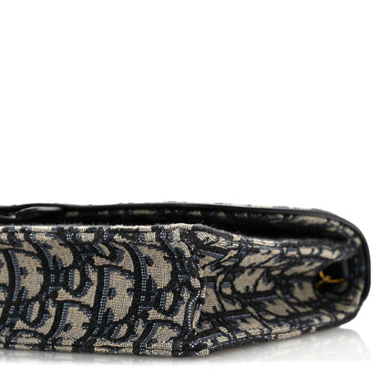 Christian Dior Oblique Saddle Chain Long Wallet Blue 10 of 14