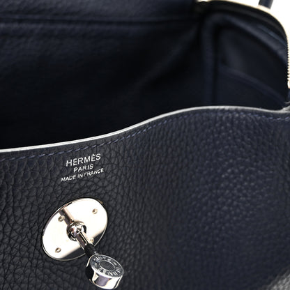 Hermes Taurillon Clemence Lindy 26 Bleu Nuit 6 of 9