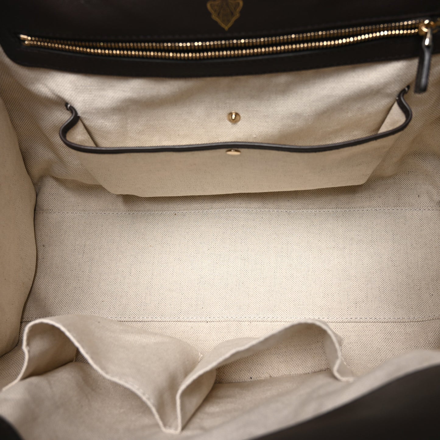 Snakeskin Stirrup Medium Top Handle Bag Brown