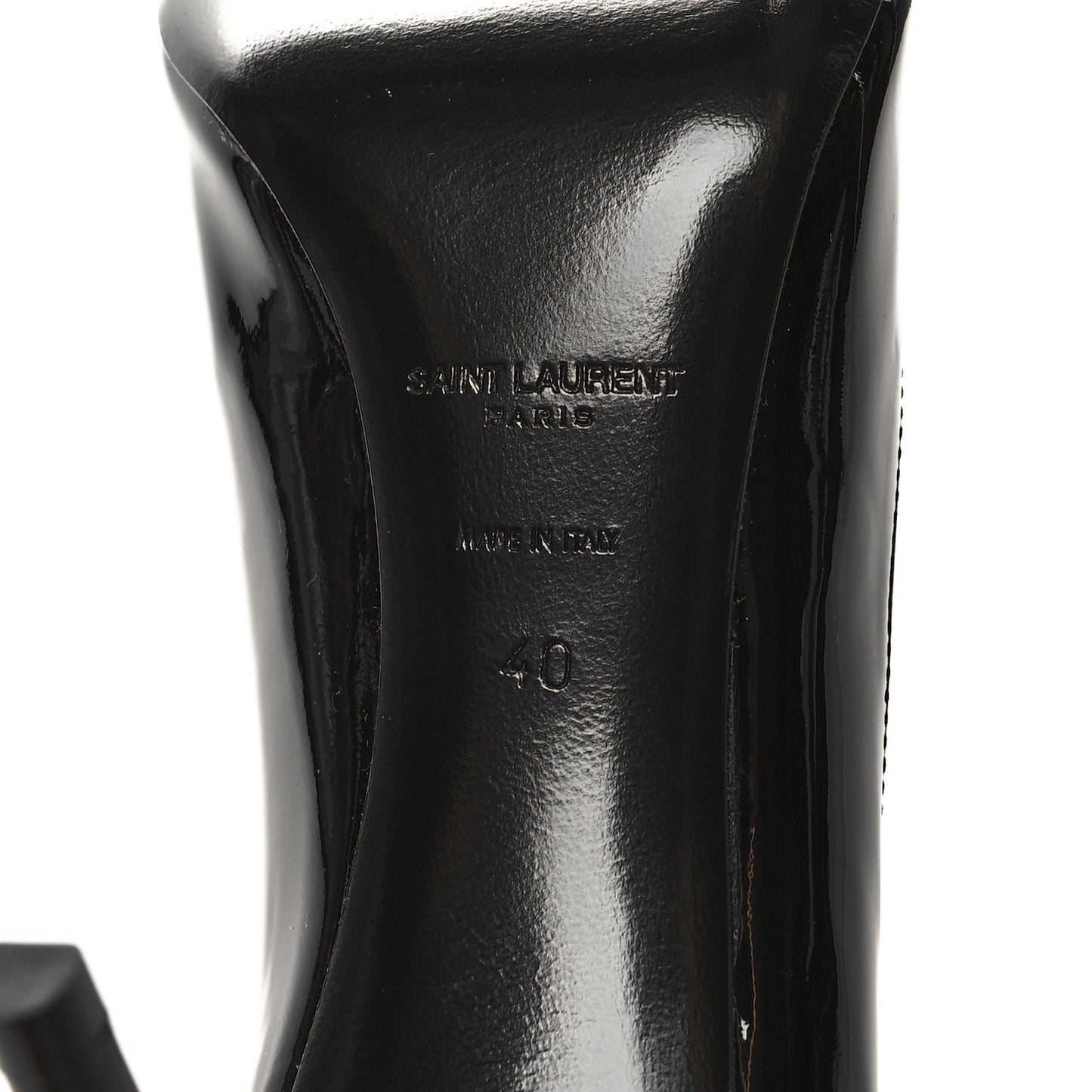 Patent Calfskin Zoe 85 Pump 40 Black