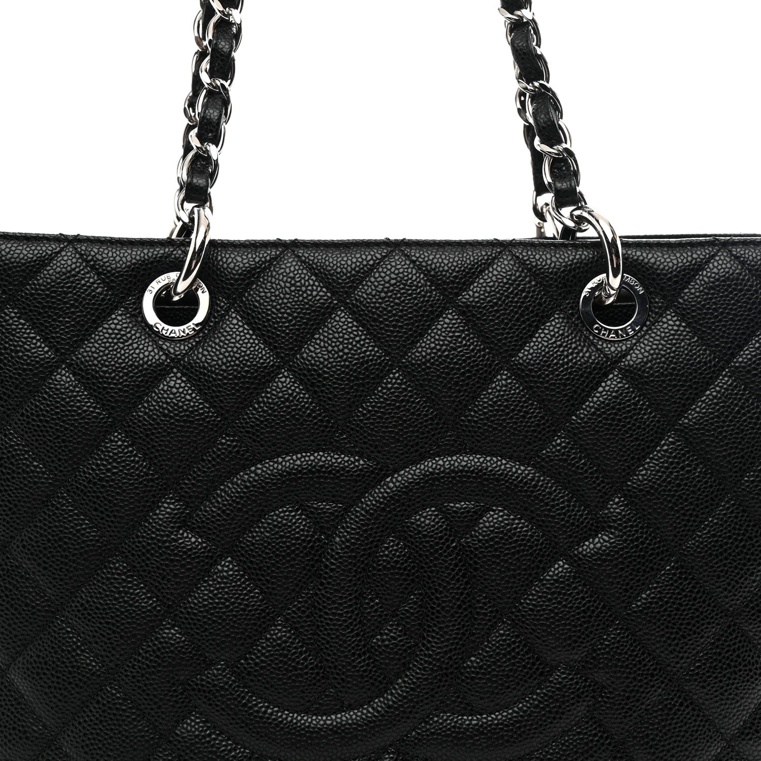 Chanel Caviar Quilted Grand Shopping Tote GST Black 9 of 11