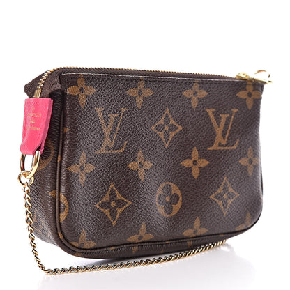 Louis Vuitton Monogram 2019 Christmas Animation Mini Courchevel Pochette Accessories Fuchsia 3 of 9
